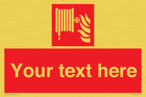 Custom Fire hose reel Sign